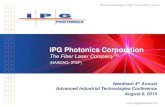 IPG Photonics Corporation (NASDAQ: IPGP) 2018-11-26¢  supplemental coating removal system, prepared