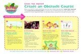 Create, Test, Improve! Create an Obstacle Course Create an Obstacle Course When you want to make something,