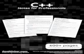 C++ Notes for Professionals - Kicker C++ C++ Notes for Professionals Notes for Professionals
