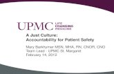 A Just Culture: Accountability for Patient Safety Culture  ¢  A Just Culture: Accountability