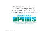 Montana DPHHS Temporary Food Establishments (TFE) Guidance ... Temporary Food Establishments (TFE) Guidance