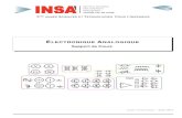 INSA INSTITUT · PDF file 2020-01-22 · I.4 Quelques diodes spéciales I.4.1 La Diode Zener Déﬁnition1(DiodeZener). Diodeconçuepourprésenterune“ten-sion Zener”, V Z, et qui