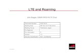 LTE and Roaming - Target Voice-over LTE High Level Roaming Architecture Roaming and Interconnect interfaces