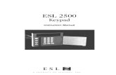 ESL2500 Keypad Man- 1.1 the esl 2500 keypad system reset alarm silence trouble silence 1 23 4 56 7 89