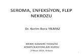Seroma, Enfeksiyon, Flep Dr. Kerim Bora YILMAZ 1 . Seroma ¢â‚¬¢ Meme cerrahisi sonras¤± en s¤±k komplikasyon
