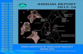 ANNUAL REPORT 2015-16 WADIA INSTITUTE OF HIMALAYAN GEOLOGY ANNUAL REPORT 2015-16 (An Autonomous Institute