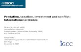 Predation, taxation, investment and conflict: ... Predation, taxation, investment and conflict: International