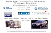 Development of Sensors for Automotive PEM-based Fuel Cells Development of Sensors for Automotive PEM-based