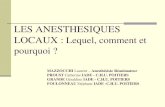 LES ANESTHESIQUES LOCAUX - CIADE 86 - Collectif des Infirmiers Anesth£©sistes de - Gestion du neurostimulateur