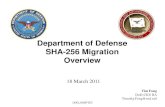 Department of Defense SHA-256 Migration Overview Briefing...¢  2011-03-24¢  NIST SP 800-78, ... Implement