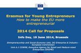 Erasmus for Young Entrepreneurs - European ... Erasmus for Young Entrepreneurs How to make the EU more