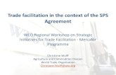Trade Facilitation and the SPS ... Initiatives for Trade Facilitation - Mercator Programme Trade facilitation