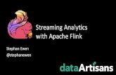 Streaming Analytics with Apache Flink - @ DC Flink  ¢  Apache Flink Stack 2 DataStream API