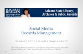 Social Media Records Management - Social Media Records Management Session 6 of 7 on records management