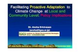 Facilitating Proactive Adaptation to Climate Change at ... Facilitating Proactive Adaptation to Climate