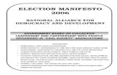 ELECTION MANIFESTO 2006 - Elections  آ  2018-12-13آ  election manifesto 2006 national alliance