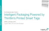 Thin Film Electronics ASA (¢â‚¬“Thinfilm¢â‚¬â€Œ): Intelligent ... Intelligent Packaging Powered by Thinfilm's