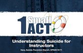 Understanding Suicide for Instructors Understanding Suicide for Instructors Navy, Suicide Prevention