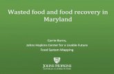 Wasted food and food recovery in By the numbers: wasted food & food insecurity in Maryland Wasted food: