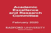 Academic Excellence and Research - Radford University ... academic excellence and research committee