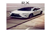 Brochure for 2018 Lexus RX & RXh Hybrid RXh shown in Nightfall Mica (left), RX F SPORT shown in Ultra