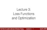 Lecture 3: Loss Functions and 2019-04-09¢  Fei-Fei Li & Justin Johnson & Serena Yeung Lecture 3 - April