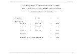 G.C.E. (A/L) Examination - 2019 02 - Chemistry (Old Syllabus) Department of Examinations - Sri Lanka