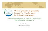 Water Quality & Quantity Issues For Turfgrasses In Urban ... Water Quality & Quantity Issues For Turfgrasses