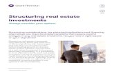 Real estate Taxation Structuring real estate investments 2020-05-22¢  investments Always consider your