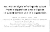 GC-MS analysis of e-liquids taken from e-cigarettes and e ... flavors and smoke can be applied to e-liquids