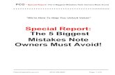 Special Report: The 5 Biggest Mistakes Note ... Special Report: The 5 Biggest Mistakes Note Owners Must