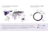 Geographical analysis Readership Readership profile Africa 71 Australasia 89 North America 1,155 499