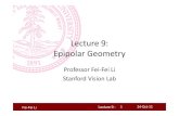Lecture 9: EpipolarGeometry - Artificial ... Fei-Fei Li Lecture 9 - 9 24-Oct-11 Stereo-view geometry