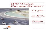 IPO Watch Europe Q1 2017 - PwC IPO Watch Europe Q1 2017 | 11 Global perspective New York hosted the