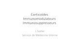 Cortico£¯des Immunomodulateurs Immunosuppresseurs FK506 (sirolimus) Peptides immunomodulateurs Janus