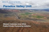 Paradox Valley Unit - Bureau of Reclamation Paradox Valley. How does the Salt Brine get into the Dolores
