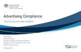 Presentation: Advertising compliance - Ensuring you are code 2018-09-10¢  Advertising Compliance Ensuring