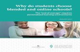 Why do students choose blended and online schools? Why do students choose blended and online schools