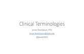 Clinical Terminologies - Duke Clinical Terminologies Jessie Tenenbaum, PhD  @duke.edu