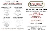 DINE IN TO-GO ORDERS DELIVERY Fam ... - Two Bros BBQ Ma · PDF file feeds 3—4 bros Hungry bros feeds 6—8 bros Fam bam bbq feeds 10—15 bros bro block Party feeds 25—30 bros