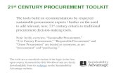 21st CENTURY PROCUREMENT TOOLKIT - Sustainability Advantage Century Procureآ  21st CENTURY PROCUREMENT