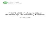 PGY1 ASHP-Accredited Pharmacy Residency Manual ... PGY-1 Pharmacy Residency Program Residency Manual