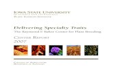 Delivering Specialty Traits - Iowa State The Raymond F. Baker Center for Plant Breeding â€”advances