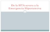 De la HTA severa a la Emergencia Hipertensiva Emergencias Hipertensivas: 1% - 13% Estudio REHASE 80%