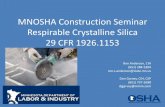 MNOSHA Construction Seminar Respirable ... MNOSHA Construction Seminar Respirable Crystalline Silica