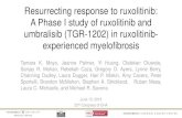 Resurrecting response to ruxolitinib: A Phase I study of ... Resurrecting response to ruxolitinib: A
