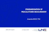 STANDARDISATION OF PROCALCITONIN bsac- ... ID-LC-MS/MS method Protocol for sample preparation Trueness