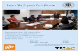 Lean Six Sigma e Modular Flyer.pdf Lean Six Sigma ertificate Developing Lean Six Sigma skills introduces