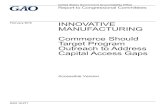 GAO-16-271 Accessible Version, Innovative Manufacturing ... February 2016 INNOVATIVE MANUFACTURING Commerce