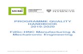 PROGRAMME QUALITY HANDBOOK 2019-2020 FdSc-HNC ... The FdSc-HNC Manufacturing and Mechatronic Engineering